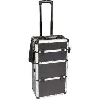 Perel Aluminium-Trolley-Koffer - Aluminium - 370 x 225 x 670 mm - Schwarz
