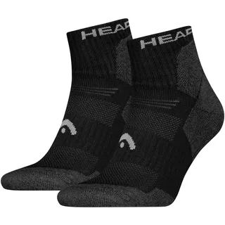 Head Kurzsocken »HEAD HIKING ALL CLIMATES QUARTER 2P«, (2er Pack), mit Logostickerei, schwarz