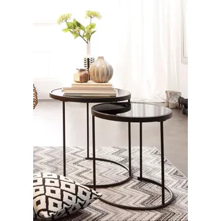 Beistelltisch HOME AFFAIRE, schwarz, B:50cm H:50cm T:45cm, Tische, Beistelltisch