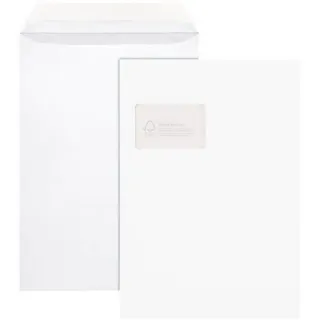 MAILmedia Versandtaschen DIN C4 mit Fenster weiß 100 St.