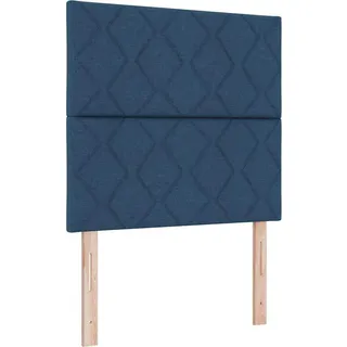 vidaXL Boxspringbett mit LED-Lichtleisten Blau 120 x 190 cm Stoff - Blau