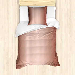 ABAKUHAUS Abstrakt Mantele, Ombre Oberflächenbild, Milbensicher Allergiker geeignet mit Kissenbezügen, 135 cm x 200 cm - 80 x 80 cm, Getrocknete Rose Blush - Rosa