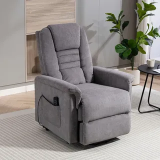 Duo Collection TV-Sessel Granada Polyester 78 x 113 x 93 cm grau elektrisch