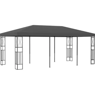 Pavillon 3x6 m Anthrazit Stoff - Grau