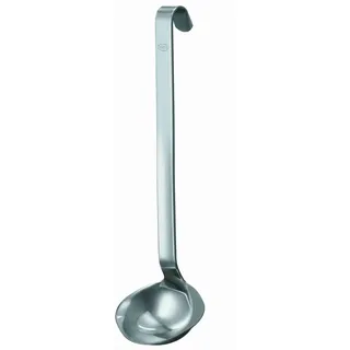 Rösle RÖSLE, Soßenlöffel Saucenkelle mit Hakengriff, Edelstahl 18/10, spülmaschinengeeignet,