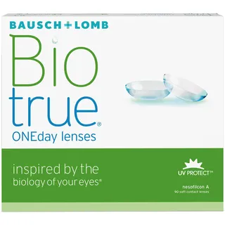 Bausch + Lomb Biotrue ONEday Tageslinsen, sphärische Kontaktlinsen, weich, 90 Stück/BC 8.6 mm/DIA 14.2 mm / +4.75 Dioptrien