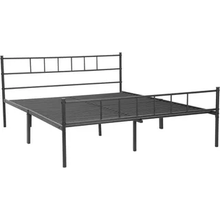 otto home Metallbett »Amrum Bett Bettgestell Bettrahmen Einzelbett Doppelbett Stahlbett« 2m Länge und in 4 Breiten wählbar - 90, 140, 160, 180 cm, Schlafzimmerbett inkl. 26 Lattenroste zum Schutz der Matratze, schwarz