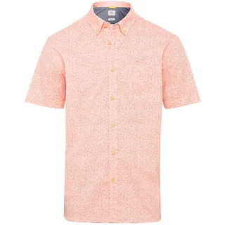 camel active Herren Kurzarmhemd aus Reiner Baumwolle Rot, Menswear-L