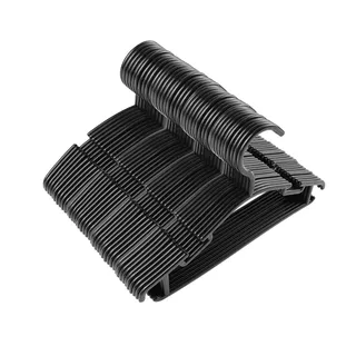 GoodtoU Kinder-Kleiderbügel für Baby-Kleidung, Kunststoff, Schwarz, 60 Stück