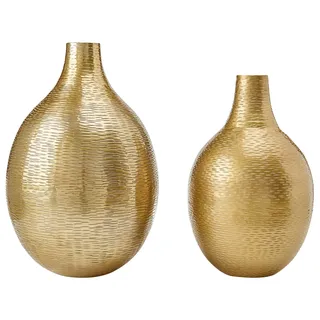 Beliani Blumenvase MOHENJO Metall cm Gold