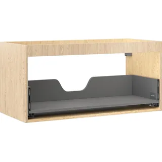 Mexen Box-A Waschtischunterschrank Korpus 100 cm, 1 Schublade, Eiche - 91AX0-1000-470-1-81 - Braun