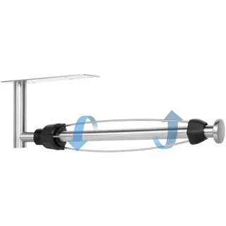 AiQInu Küchenrollenhalter, Einhand Bedienbarer Küchentollenhalterung Ohne Bohren mit Dämpfungseffekt, Selbstklebend Oder Gebohrt, Küchenrollen Halter Wand/Unter Schrank für Küche, Schrank