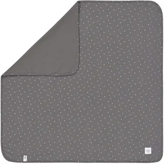 Lässig Baby Schmusedecke Kuscheldecke GOTS zertifiziert weich/Interlock Baby Blanket 80 x 80 cm Spots anthracite