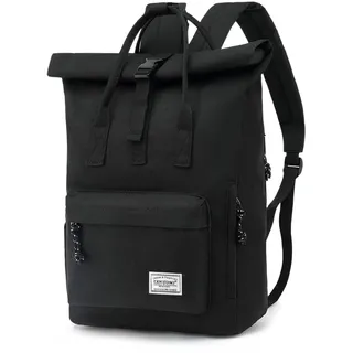 TANTOMI Laptop Rucksack, Rucksack Laptop Tasche 15,6 Zoll, Rucksack Damen und Herren weit öffenbar, Rolltop Rucksack wasserdicht, Backpack Daypack für Schule, Fahrradfahren, Freizeit und Reise