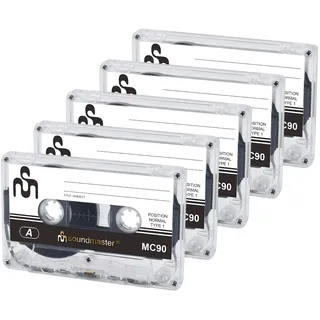 Soundmaster MC90 Audiokassetten, 90 min 5er Pack