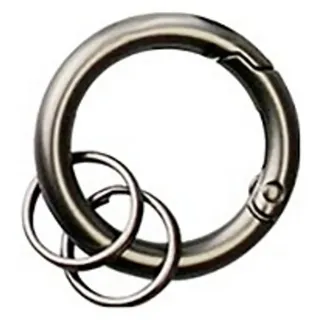 BASI Schlüsselring, 0006-0155 4026434178838 grau (matt), Schwarz 10 St.