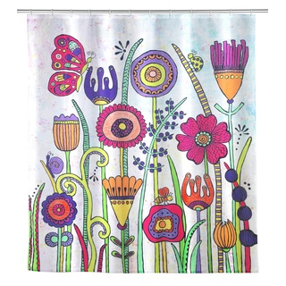 Wenko Duschvorhang Full Bloom Motiv 180,0 x 200,0 cm