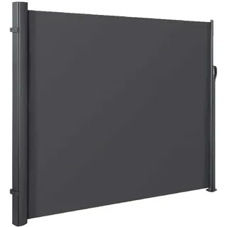 Ausziehbare Seitenmarkise, UV-Schutz, Wetterbeständigkeit, Hellgrau - Hellgrau