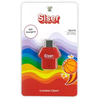 Siser USB-Stick - Sport Theme USB-Stick mit 100 Grafiken, sowohl mehrfarbig als auch einfarbig, , in verschiedenen Dateiformaten vorhanden