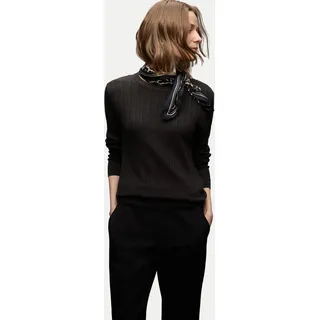STREET ONE Strickpullover mit Rippstruktur Schwarz 40