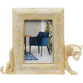 Kare DESIGN Bilderrahmen Leopard 27,5 x 22,5 cm Glas Gold