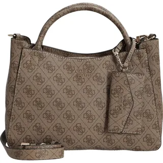 GUESS Brenton Girlfriend Satchel Latte logo)