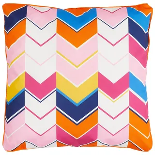 Dekokissen ANDIAMO "Helia, Kissenhülle mit Füllung", rosa (rosa bunt, gemustert gestreift), B:40cm H:12cm L:40cm, Obermaterial: 100% Polyester, Dekokissen_Sitzkissen_Kissenhüllen, Dekokissen, Sofakissen, modernes Design, eckig, 40x40, Outdoor geeignet