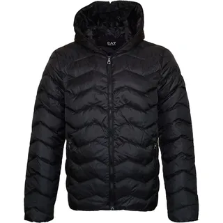 EA7 Emporio Armani Daunenjacke, Winterjacke Down Jacket Daunenjacke mit Kapuze Winterjacke - Schwarz