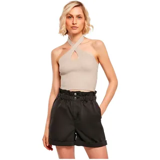 Urban Classics Rib Knit Crossed Neckholder Ärmelloses Oberteil - Light Taupe - 4XL