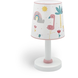 Dalber Kinder Tischlampe Nachttischlampe kinderzimmer Flamingo Flämisch Tiere, 82461, E14, Rose