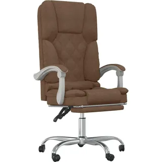 vidaXL Bürostuhl mit Massagefunktion Braun Stoff - Braun