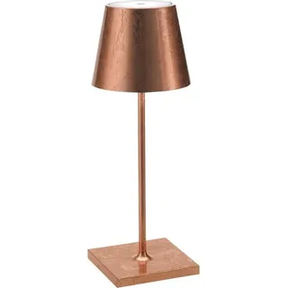 Poldina Pro Mini Copper Leaf LED-Tischleuchte, wiederaufladbar und dimmbar mit einer Akkulaufzeit von bis zu 12 Stunden - Kupfer