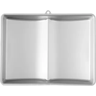 Wilton Book Cake Pan Backform für Motivtorten, 22x8,75 cm | Buch-Backform, Aluminium Kuchenform für klassische Buch-Torten, Kuchenbackform, Handwäsche Empfohlen