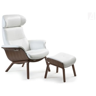 CONFORM Relaxsessel TIMEOUT mit Walnuss-4-Fuß, MENO White