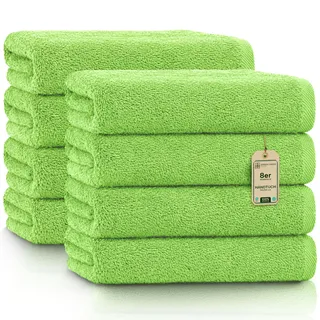 Green Mark Textilien NatureMark Handtuchset 50 x 100 cm apfel grün 8-tlg.