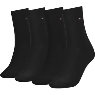 Tommy Hilfiger »TH WOMEN 4P SOCK ECOM« 4 Stk. tlg. mit Logostickerei, schwarz,