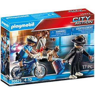 Playmobil City Action Polizei-Fahrrad: Verfolgung des Taschendiebs 70573