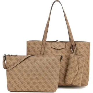 GUESS Brenton Tote Latte Logo