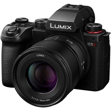 Panasonic LUMIX DC-S5 II Spiegelloses Vollformat-Kameragehäuse mit 50-mm-F1,8-Objektiv, 4K 60p und 6K 30p, Flip-Screen, WLAN, Hybrid-Phasen-AF mit 779 Messfeldern, Active is, Schwarz