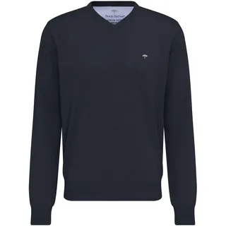 FYNCH-HATTON Strickpullover »FYNCH-HATTON Pullover mit V-Kragen« mit V-Ausschnitt, blau