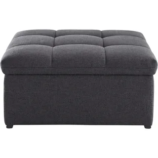 DOMO collection Sitzhocker Lagoa Strukturstoff 87 x 40 x 87 cm Schwarz
