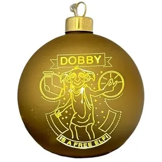 Christmas Inspirations Harry Potter Weihnachtskugel Dobby 10cm beleuchtet - Glas Ornament mit LED warmweiß - Elf Kugel - Offiziell lizenziert, batteriebetriebene Weihnachtsdeko & Sammlerfigur