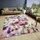 rechteckig 5 mm Höhe Floral Kurzflor pflegeleicht Anti-Slip Glanz
