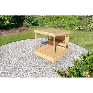 Karibu Sandkasten Max Naturbelassen 122,5 x 111,5 x 135,5 cm