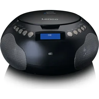 Lenco SCD-341 FM Radio Bluetooth® - - Sender und Titelspeicher - Uhr - Stereo Lautsprecher - schwarz