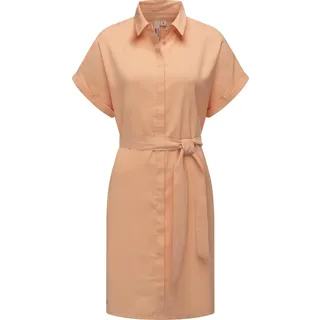 Blusenkleid RAGWEAR "Blusenkleid Manilla", Damen, Gr. M, N-Gr, orange (light peach), Obermaterial: 80% Viskose CV. 20% Polyester PES., Kleider Blusenkleid