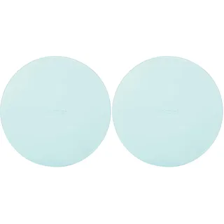 cozze® - Rundes Pizzabrett aus Kunststoff, Ø350x10mm, Lebensmittelecht, Spülmaschinenfest, Hellblau – Ideal für Pizza, Tapas und Käse (Packung mit 2)