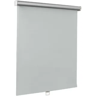 Print Cycero packaging Springrollo Thermo - Mittelzugrollo - Sonnenschutz, Sichtschutz, Blendschutz - 140 x 180 cm hellgrau - Schnapprollo - Verdunkelungsrollo - Stoff Rollo - Thermorollo