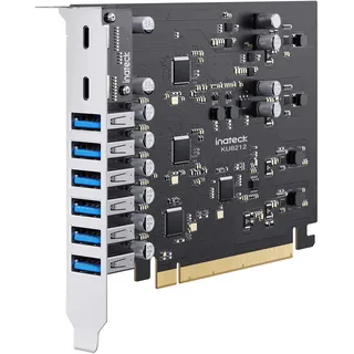 Inateck PCIe USB 3.2 Gen 2 USB C, 6 USB A Ports 16 Gbps