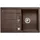Metra 45 S links Einbau von Oben Silgranit cafe Drehknopfventil 780 x 500 mm